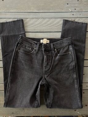 NWOT Madewell Midrise Dark Gray/Black Straight Leg Jeans